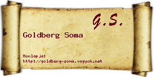 Goldberg Soma névjegykártya